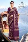 Shivika Vol 1 By Kashvi Black Moss Foil Saree Wholesalers In Surat
